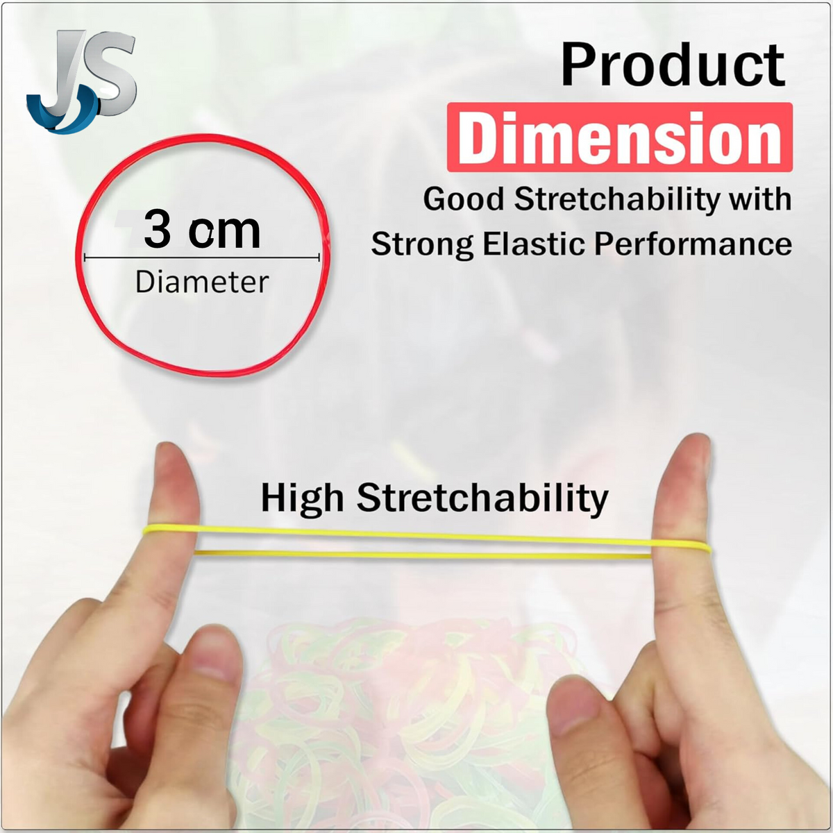 JS Elastic Rubber Band Multicolor hair styling
